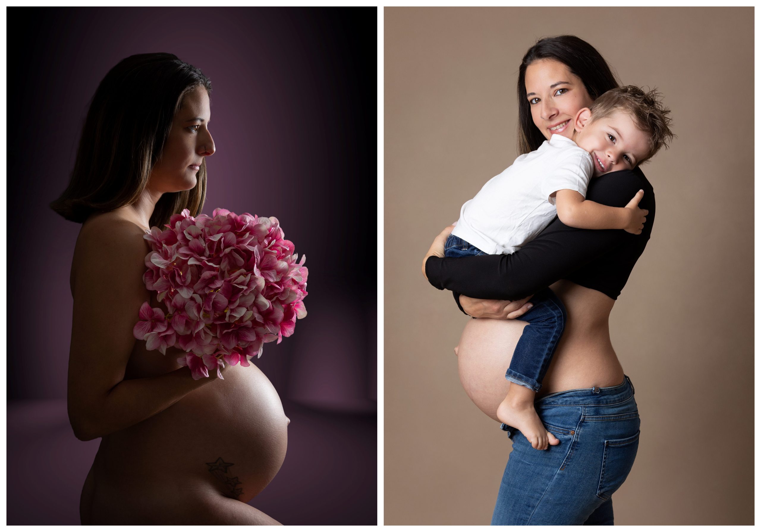 Femme enceinte photographiée Studio photo à Baugy