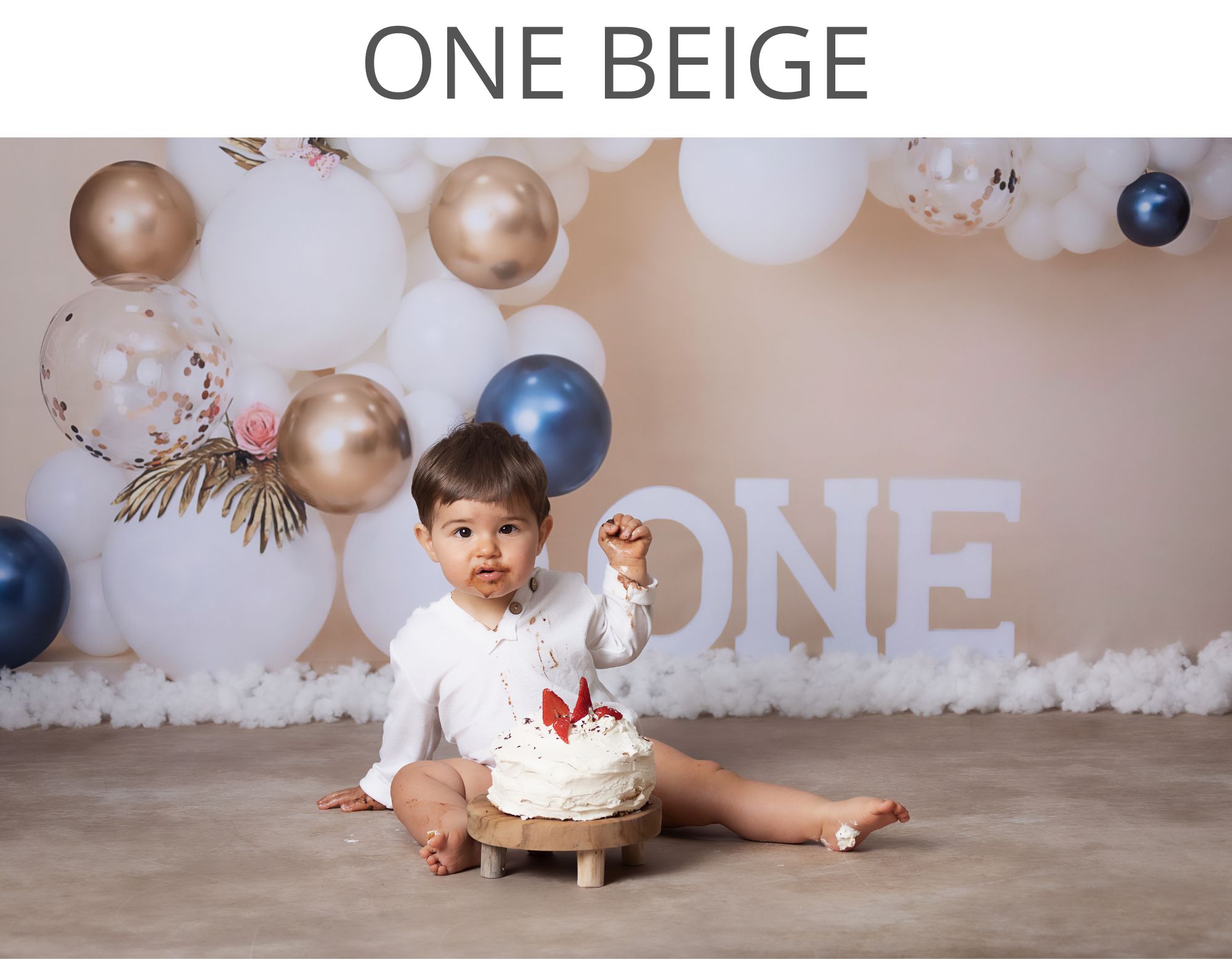 one beige