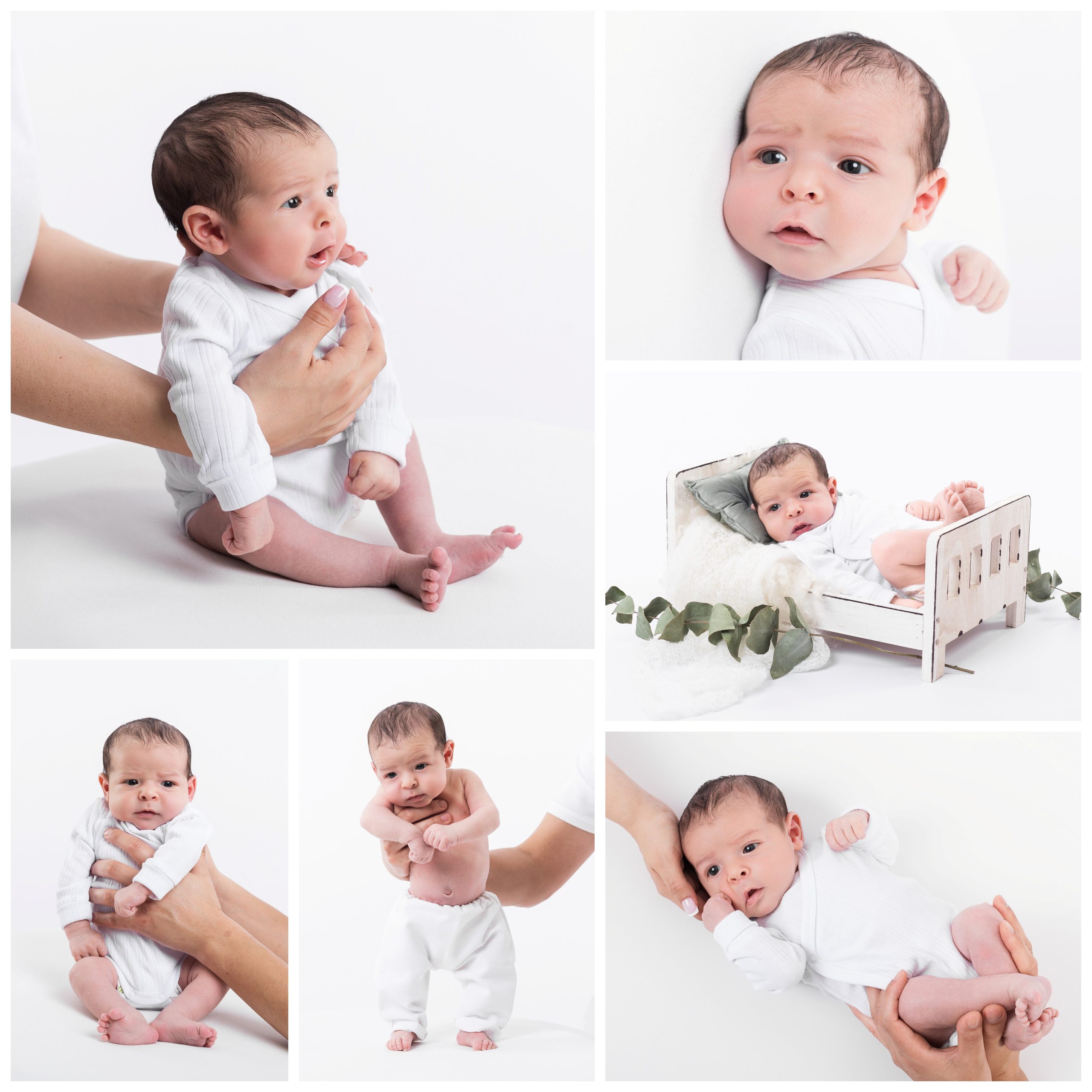 Séance photo naissance bébé nouveau-né à Bourges Baugy Nevers sur fond blanc