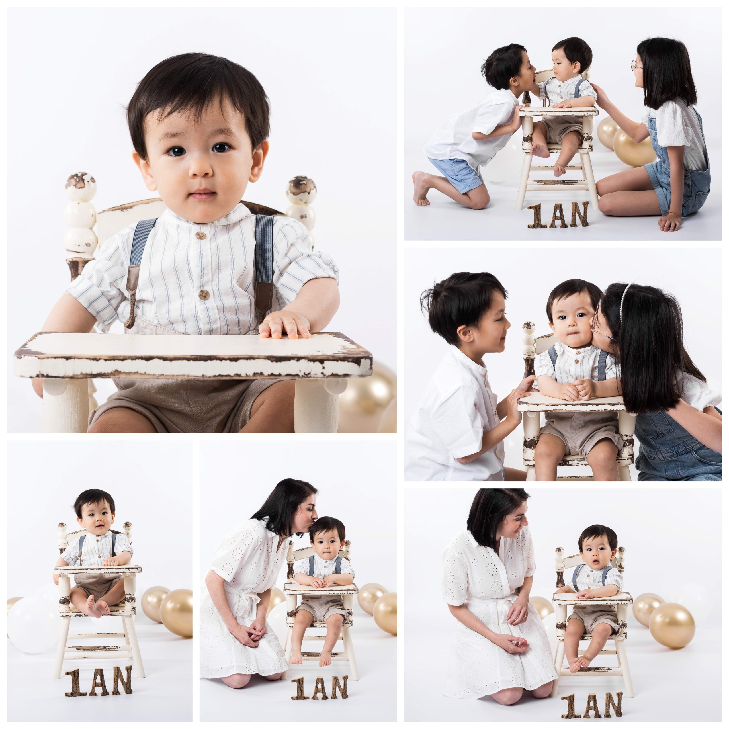 Séance photo sur fond blanc 1 an à Baugy Bourges Nevers