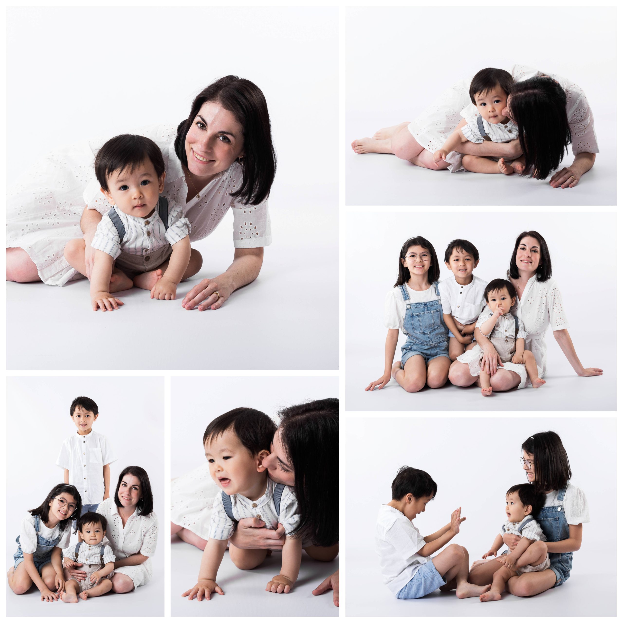 Séance photo sur fond blanc première bougie à Baugy Bourges Nevers