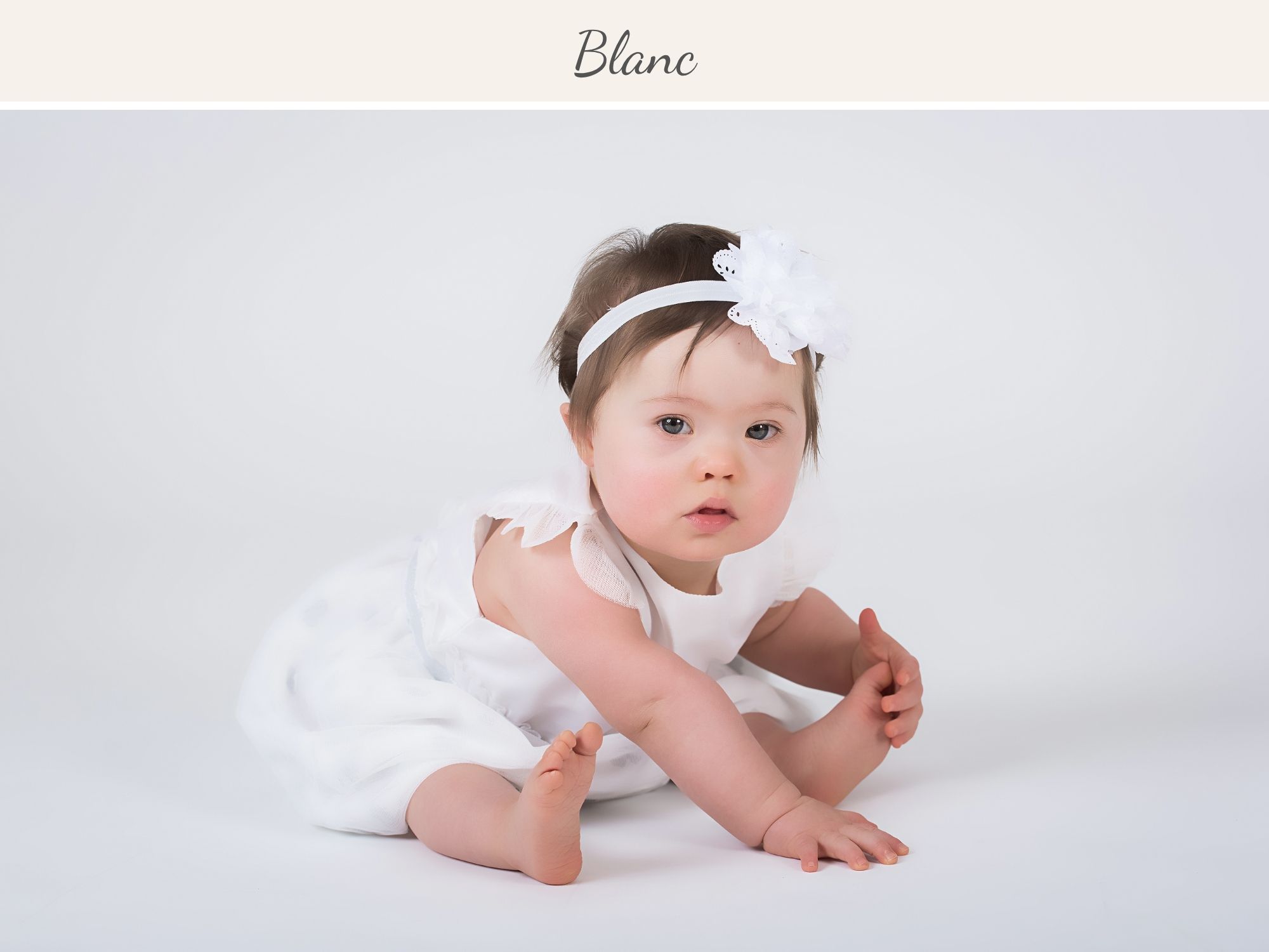 séance photo enfant sur fond blanc