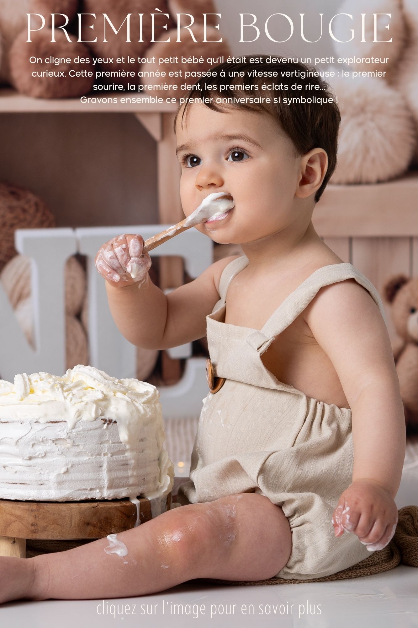 On cligne des yeux et le tout petit bébé qu’il était est devenu un petit explorateur curieux. Cette première année est passée à une vitesse vertigineuse : le premier sourire, la première dent, les premiers éclats de rire… Gravons ensemble ce premier anniversaire si symbolique.