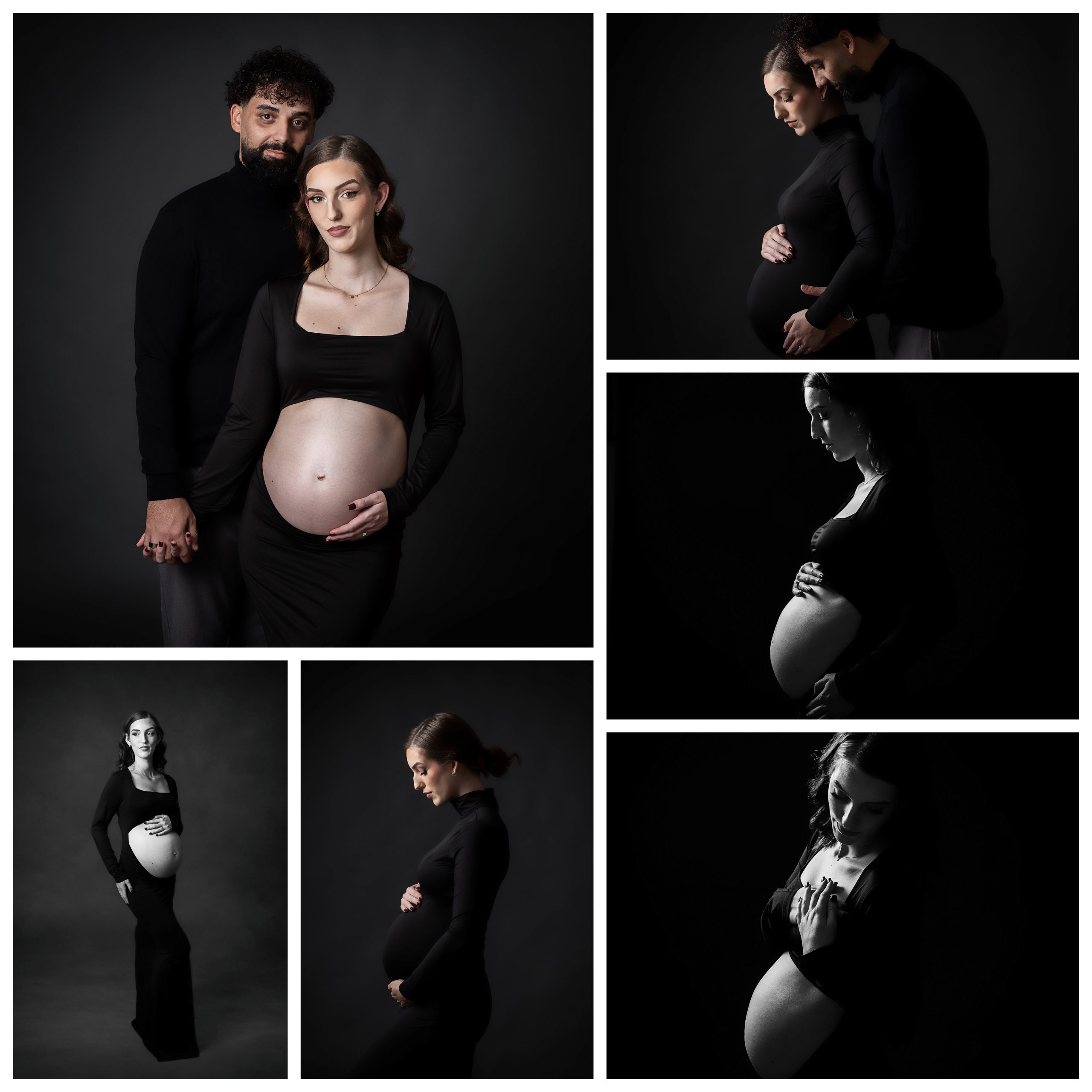 Séance photo future maman à Baugy près d’Avord série de photos en noir et blanc d'une future maman en couple