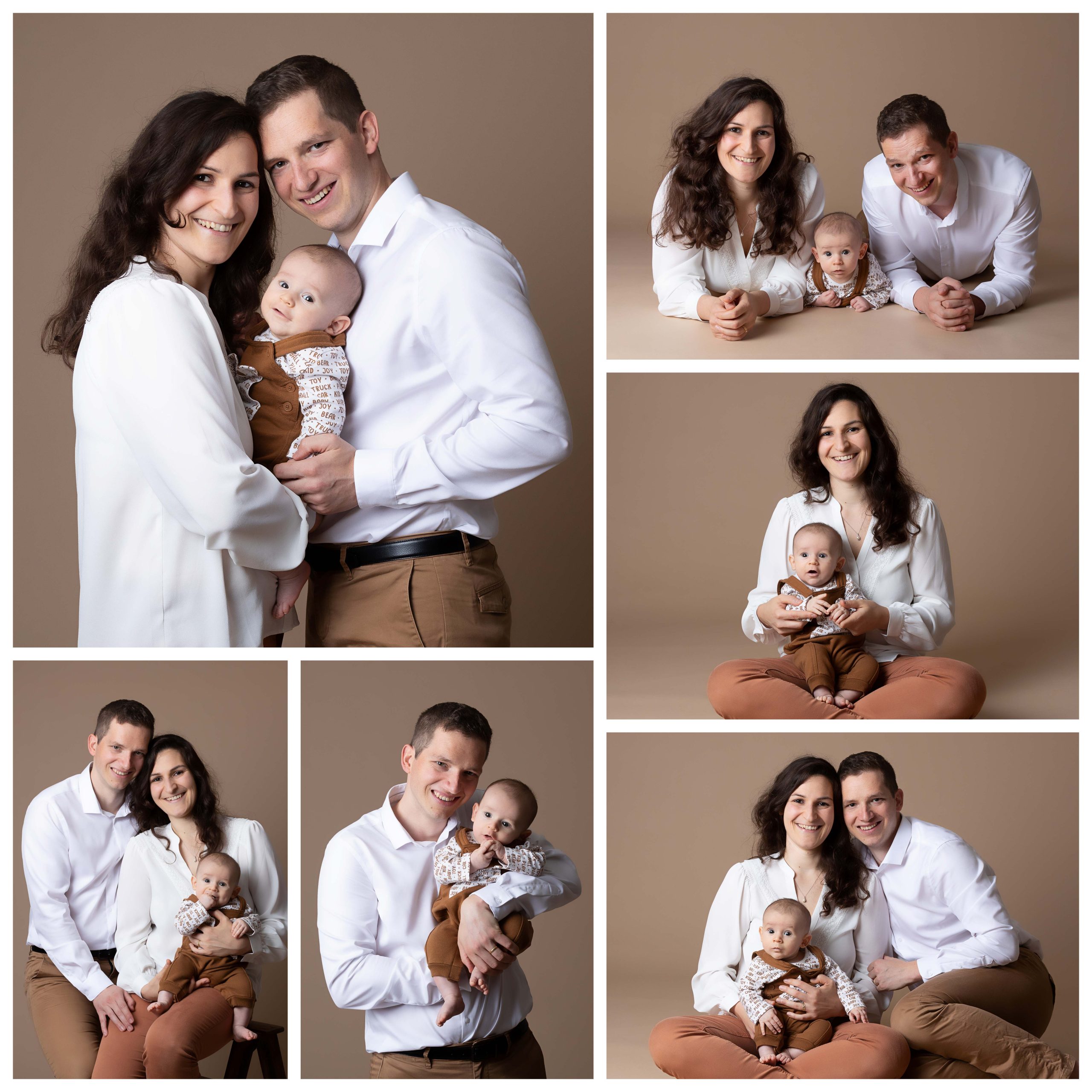 studio photo famille proche Nevers séance photo en famille parents bébé