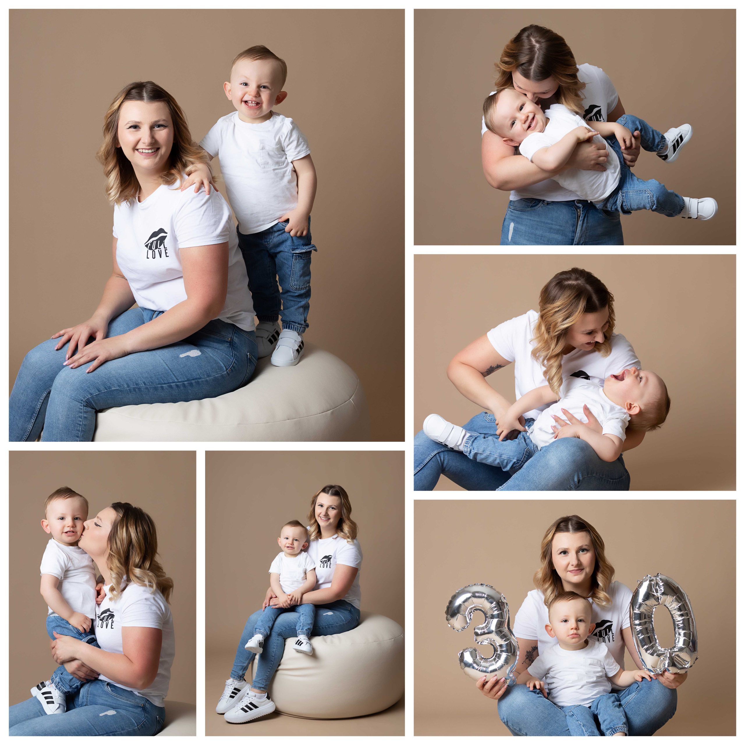 photographe professionnel proche de Nevers Une maman et son fils pour un shooting photo au studio des petits moineaux à baugy